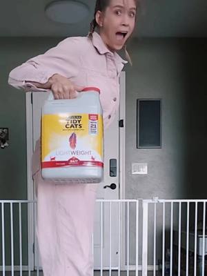 A post by @aymieandfamily on TikTok caption: #ad No longer dealing with litterback when you switch to Tidy Cats Lightweight will make you want to dance! #TidyCatsPartner @Purina 