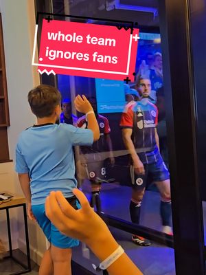 A post by @funnelvision on TikTok caption: kid soccer fan ignored by whole team. @Revs @Major League Soccer  #dobetter #Soccer 