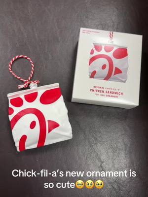 A post by @cbnoelley on TikTok caption: Cutest ornament ever 🥹 #christmas #chickfila #holidays #fypシ #ornaments #fyp #merrychristmas #chicken #chickensandwich 