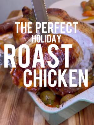 A post by @dinnerplus on TikTok caption: PERFECT ROAST CHICKEN • • #dinnerplus #scotlouie #food #Foodie #cooking #dining #foodblog #Lifestyle #tutorial  #organic #tasty #comfortfood #cookingvideos #recipes #FYP #myrecipe #DinnerIdeas #thanksgiving #roast #roastchicken #PLUScertified #Tastemaker #foodtiktok #FoodTok #thanksgivingdinner 