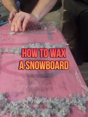 A post by @justintimefrog on TikTok caption: How To Wax A Snowboard! #snowboard #wax #tipsandtricks #bigpink #ski