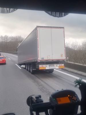 A post by @dispotrucker on TikTok caption: #fernverkehr #vögeltransporte #a8 #aufliegerverloren 