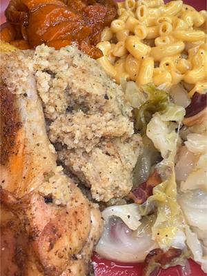 A post by @shamiahred on TikTok caption: Cousin! Dont mess this holiday up ! Here are 3 Thanksgiving recipes in 10 minutes you cant go wrong with !  #Thanksgiving #Holidayrecipes #cornbreaddressing #cabbage #yams #shamiahred #grannyred #holidaymeals #southerncooking #cookingtutorial 