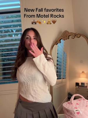 A post by @sexiisariii777 on TikTok caption: I mean how cute are these pieces obbsed with Motel Rocks!!  @MOTEL #fyp #fallfits #outfitinspo #ootd #motelrocks 