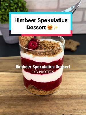 A post by @lenamentx on TikTok caption: HIMBEER SPEKULATIUS DESSERT ✨😍 so einfach & lecker! ➡️ Über +500 erfolgreiche Transformationen. 👗✔️ Du brauchst Hilfe beim Abnehmen? Dann schau auf Insta: Lenamentx vorbei oder direkt unter www.lenamentoring.com 📲💓  Zutaten (2 Portionen): 400g Magerquark  150g Frischkäse leicht  1/2 Zitrone  Zuckerersatz ( Ich habe 3 EL Pudererythrit verwendet)  Tk Himbeeren + 1 TL Stärke + optional Zuckerersatz  6 Spekulatius Kekse  Zubereitung: Magerquark, Frischkäse, Zitronensaft & Zuckersatz vermischen. Tk Himbeeren mit Stärke erhitzen und optional süßen. Die Spekulatius Kekse zerkleinern und mit den Himbeeren & der Creme abwechselnd schichten. 🥰 - . . #abnehmen #gewichtverlieren #gesunderezepte #abnehmblog #ernährungstipps #ernährungsumstellung #abnehmtipps #schnellerezepte #kalorienarmerezepte #zuckerfrei #kalorienarm #highprotein #gesundessen #abnehmrezepte #ernährungsplanzumabnehmen 