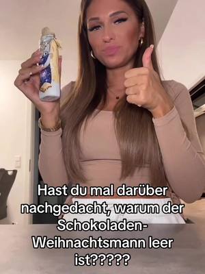 A post by @milalffler on TikTok caption: Jetzt weiss ich auch warum der Schokoladen Weihnachtsmann leer ist 😂!! #fyp #fy #christmas #christmastiktok #weihnachten #trick #trickfür #muttis #mother #humor #fun #funny 