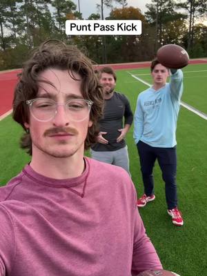 A post by @david_randall on TikTok caption: Punt pass kick challenge with a fun twist at the end! #puntpasskick #challenge #football 