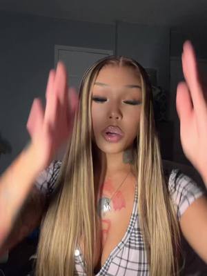 A post by @kslime66 on TikTok caption: hair from: @celiehair  Link in Bio💞  Use Code ‘TIKTOK’ to save extra 28% off #celiehair #gluelesswig #highlightwig #humanhairwig 