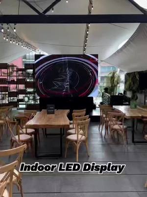 A post by @sryleddisplay on TikTok caption: P2.604 indoor LED display for your event, bring you the most exciting visual effects.#indoorledscreen #ledvideowall #rentalledscreen #sryled 