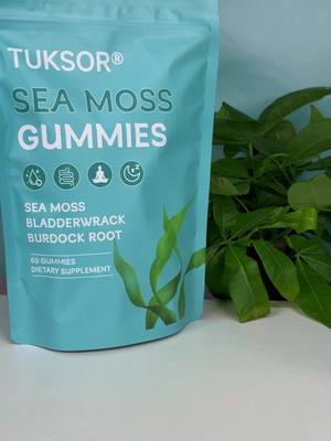 A post by @ariana_tuksor on TikTok caption: Get more nutrients with TUKSOR brand SEA MOSS Gummies!#TUKSOR #Health #SEAMOSS #SEA #seafood #immunity