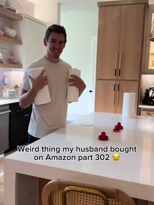 A post by @tiffanyhoughton on TikTok caption: Someone take away this mans amazon account 😂 but this was actually so fun and would make a great stocking stuffer! #amazonfinds #stockingstuffers #husbandwife 