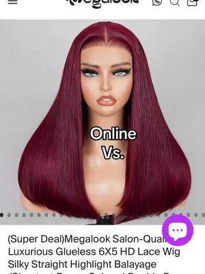 A post by @kslime66 on TikTok caption: This 6x5 glueless salon quality 99J 20 inch wig is from @Megalookhairofficial @Megalookhair 💞 LINK IN BIO !!   Balck Friday 50% off+ $120 Off“‼️💞