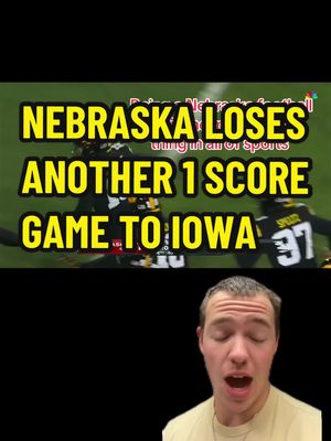 A post by @corn.bred_ on TikTok caption: INSANITY I TELL YOU  #nebraska#football#iowa#midwest#college#cfb#georgia#gt#crazy#ref#iowastate#bigten#wisconsin#minnesota#illinois#purdue#ohiostate#michigan#playoffs#november#rivals#notredame#texas#aandm#sec#bama#southcarolina#olemiss#foru#fyp#foryoupage 