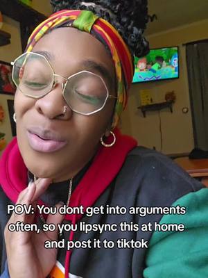 A post by @allaunaog on TikTok caption: POV: You dont get into #arguments often, so you lipsync this at home and post it to #tiktok #fyp #foryoupage #comedy #AOGFunnies #pov