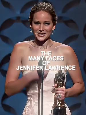 A post by @e4ria on TikTok caption: THE MANY FACES OF JENNIFER LAWRENCE. 