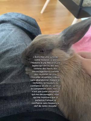 A post by @operation.casse.noisette on TikTok caption: Je t’aime ma lapine 🤍 #operationcassenoisette #bounty #rabbit #fyp #viral #bunny 