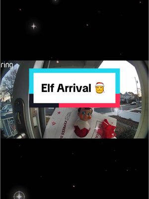 A post by @bridgetrose27 on TikTok caption: Caught our Elf trying to get into our house on the Ring camera today!! @Ring 🎄🎅