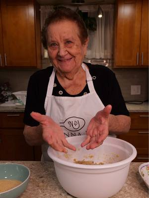 A post by @nonnapiaa on TikTok caption: Nonna Pia Makes her Delicious Rice Balls and Cheese Bread! 🥖👵❤️  Using her new Midea Air Fryer🎁 #nonnapia #gift #mideaairfryer #airfryer #airfryerrecipe #thanksgiving #blackfriday #christmasgifts 🔗 Link in Bio 🔗