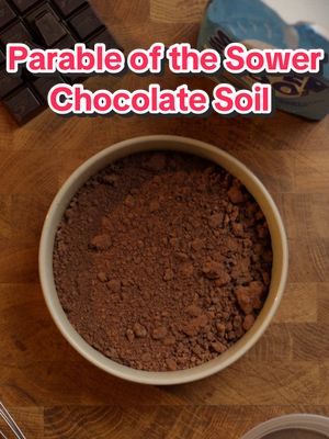A post by @dumpedling on TikTok caption: Parables in food - Chocolate Soil  Inspired by The parable of the Sower: Matthew 13:3-9 Jesus paints a vivid picture of a farmer scattering seeds: * 🌾 Some fall on the path, only to be snatched up by birds. * 🌿 Some fall on rocky ground, where they sprout quickly but wither away for lack of roots. * 🌵 Some fall among thorns, where they’re choked by competing plants. * 🍇 But some fall on good soil—where they grow, flourish, and yield an abundant harvest. The seed represents the Word of God, while the soil reflects the state of our hearts. * 💔 The path is a hardened heart that resists understanding. * ⚡ The rocky soil represents those who embrace God’s Word but falter when life gets tough. * 🌪️ The thorny ground is a heart distracted by worries or wealth. * 🌟 The good soil? That’s a heart open to God—ready to nurture faith and bear fruit. To bring this parable to life, I created chocolate soil 🍫. Sweet, rich, and crumbly, it symbolises fertile ground—perfect for growth. Just as this soil supports life, a heart open to God’s Word provides the foundation for spiritual growth and impact. As you enjoy this dish, ask yourself: What kind of soil is my heart today? Am I ready to let God’s Word take root and thrive? Food can teach powerful lessons, and this one is a sweet reminder of the transformative power of faith. . #ParableOfTheSower #FaithInFood #ChocolateSoil #ParablesInFood #BibleInspiration #Jesus #biblestudy  #parables #jesuschrist 