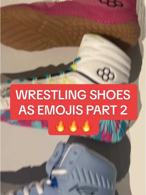 A post by @rudis_wrestling on TikTok caption: WRESTLING SHOES AS EMOJIS PART 2 🦊☁️🏃🧬🫧 #wrestling #wrestlingtiktok #wrestlingshoes #fyp #rudis #blackfriday #sale #emojis 