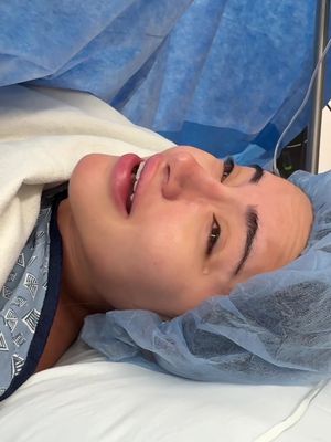 A post by @kbandkarla on TikTok caption: Things didn’t go as planned.. Almost 3 days in labor but everything worked out in the end. Baby girl is here!! 🥹 @𝐾𝑎𝑟𝑙𝑎 ☁️🩰 @SPECIALK  #fyp #pregnant #labor 