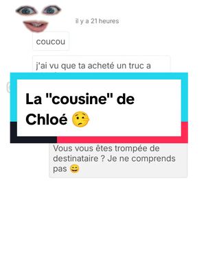 A post by @pepites_de_vinted on TikTok caption: Je ne peux pas croire qu'on habite sur la même planète que ces gens-là 😵 #vinted #humour #chloe #cousine #scary #stalkeuse 