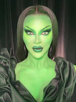 A post by @krystalversace on TikTok caption: The witch is back… 🧹 #wicked #fyp #makeup 