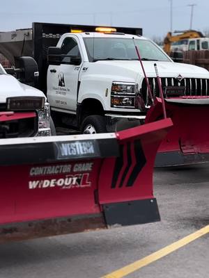 A post by @johndeerelover06 on TikTok caption: Waiting for snow #snowplow #snowremoval #ford #international #salt #flashinglights #work 