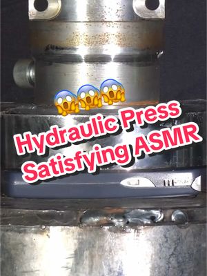 A post by @hpc_official on TikTok caption: Satisfying crazy crushes! #asmr #hydraulicpress #crush 