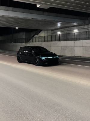 A post by @blvck_mk8r on TikTok caption: Dark night 🥷 #carsoftiktok #golf8r #vw #fullblack #car 