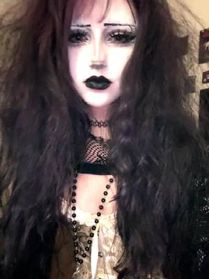 A post by @sabikmua on TikTok caption: just one more time.. #gothic #gothicstyle #darkness #gothgirlfriend #tradgoth #moderntradgoth #vampiregoth #romanticgoth #metalhead #fyp #foryou #foryoupage #fypage #newwave #darkwave #rock 