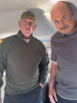 A post by @drphil on TikTok caption: Just landed at the border with Border Czar Tom Homan. 