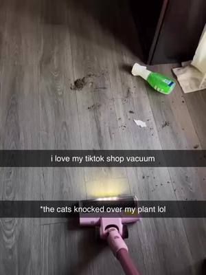 A post by @alexusexum01 on TikTok caption: i recorded this and sent to my family BUT SERIOUSLY….. this vacuum is 10/10. i honestly didn’t expect this to work as good as everyone said #vacuum #homeikavacuum #TikTokShop 