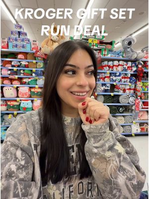A post by @couponingwithtina on TikTok caption: $100 value for $4.98?! 🎁 Put your running shoes on because you DO NOT want to miss this deal & let me know if you score 😉🎉  #kroger #krogerdeals #couponingforbeginners #couponingthisweek #howtosave #couponcommunity #christmas 