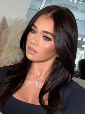 A post by @livmakeupartistry on TikTok caption: her eyes look SO blue in this bronzy glowy makeup look love this before & after i created with @Gigi on @Daniii in my 1 v 1 🫶 key products are on LTK! comment for anything you dont see ✨ • #softglam #makeupinspo #makeuptrend #christmasmakeup #njmakeupartist soft glam makeup tutorial, full glam makeup look, no filter makeup, makeup for blue eyes, new jersey makeup artist