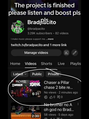 A post by @bradpacito on TikTok caption: PLEASE LISTEN ITS GOOD #fnf #pillarchase #pillarchase2 #music #bitefnf #pillarchase2fnf #pillarchasefnf #fridaynightfunkin #viral #fyp @3Mudkip @soph<3 