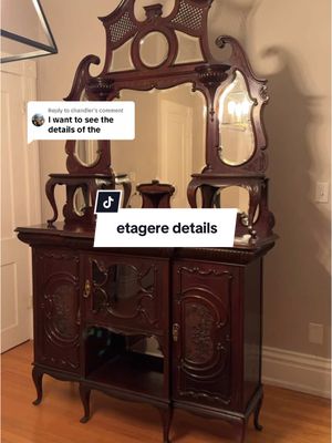 A post by @sophiemariegraf on TikTok caption: Replying to @chandler its so pretty 😭 #thrifted #victorianetagere #antique #thriftfind 