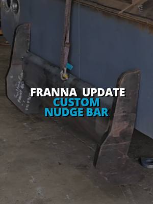 A post by @cutting_edge_engineering on TikTok caption: We experimented with a custom nudge bar, though it isn’t quite cutting it, so we'll have to go back to the drawing board once more to perfect its look! #machinist #franna #cuttingedgeengineering #welding #fabricationshop #engineering #machinisttiktok