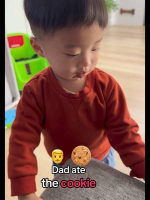 A post by @wearethechews on TikTok caption: My 2 years old #toddler told his 1st lie. #toddlersoftiktok #momlife #funny 