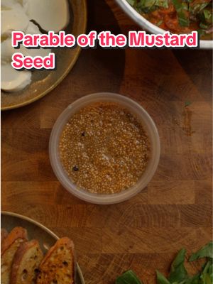 A post by @dumpedling on TikTok caption: Parables in food 2/22 - Pickled Mustard seeds 🌱 . Parable of the Mustard Seed 🌱 (Matthew 13:31-32). Jesus tells us: “The kingdom of heaven is like a mustard seed, which a man took and planted in his field. Though it is the smallest of all seeds, when it grows, it is the largest of garden plants and becomes a tree, so that the birds come and perch in its branches.” This parable reminds us that even the smallest seed of faith has the power to grow into something extraordinary. A mustard seed, tiny and seemingly insignificant, holds the potential to become a large, sheltering tree. It teaches us that faith, no matter how small, can expand into something immense—offering blessings, sustenance, and refuge to all. To embody this lesson, I chose to pickle mustard seeds. On their own, they’re humble and unassuming, but through care and preparation, they transform into tiny bursts of flavor and texture. Just like our faith, these seeds remind us that growth takes time, patience, and nurturing. As you enjoy this dish, reflect on the potential within you. No matter how small your beginnings may seem, God can grow them into something beautiful and impactful. 🌳 Whether you’re just starting your faith journey or have been on the path for a while, remember: You are destined to become the largest of garden plants—a source of life, comfort, and inspiration to those around you. 🌻 Faith starts small, but with God, its impact is limitless. 🙏 And always remember: Jesus loves you, and so do I! ❤️ . #ParableOfTheMustardSeed #FaithInFood #jesus #ParablesInFood #PickledMustardSeeds #BibleLessons #matthew