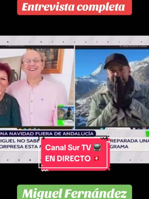 A post by @migue.fgx on TikTok caption: Familia aún estoy emocionando con la entrevista y la sorpresa por #Navidad de mis padres por en la Televisión, esta mañana en #CanalSur con Toñi Moreno. Os dejo la entrevista en vídeo, espero que os guste y vamos a compartirlo 🥰🇨🇭❄️📺  #suiza #españolesensuiza #españolesporelmumdo #navidad #canalsur #suiza🇨🇭 #españolesenelextranjero #tiktoksuiza #suizatiktok #christmas #zermatt #navidad