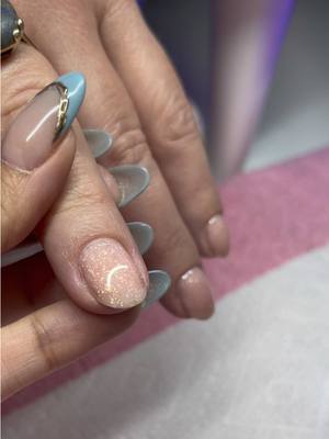 A post by @danyfloresnails on TikTok caption: Georgia peach by @A’GALORE & CO. ✨🤍 #structuredmanicure #rubberbase #naturalnails #shortnails #nails 