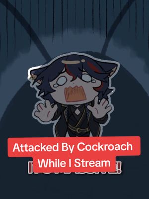 A post by @merrydawg on TikTok caption: The epic battle between myself and a cockroach. now animated! #anime #funny #memes