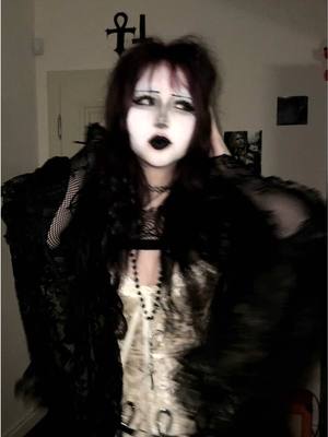 A post by @sabikmua on TikTok caption: i know what you want #gothic #gothicstyle #darkness #gothgirlfriend #tradgoth #moderntradgoth #vampiregoth #romanticgoth #metalhead #fyp #foryou #foryoupage #fypage #newwave #darkwave #rock #alternativefashion #gothmakeup 