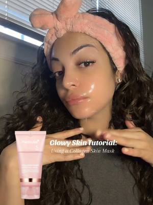 A post by @tiffdollas on TikTok caption: wake up and ✨glow✨ #fyp #collagenmask #glassskin #glowyskincare #getreadywithme #skincareroutine #medicube 