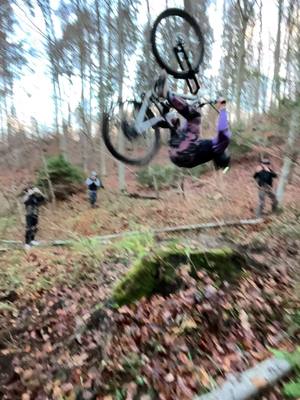 A post by @marwinhund on TikTok caption: flip on the loamers 🍂 #fyp #mtb #enduromtb 