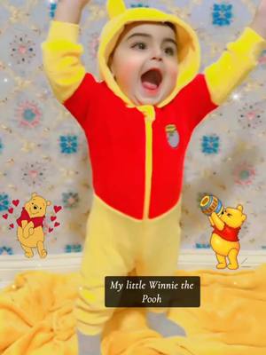 A post by @rukhsirukz on TikTok caption: 🍯 😍🥰❤️ #winniethepooh #fyp #foruyou #forupage #viral #foryou #babylove #jaan #my #mylittlebear #teddybear 