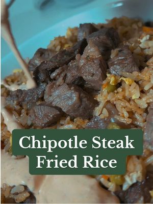 A post by @cookingwcookie on TikTok caption: Lets make Chipotle Steak Fried Rice! #friedrice #steak #rice #DinnerIdeas #dinnerrecipes #dinnerinspo #foodietok #foodtiktok #FoodTok 