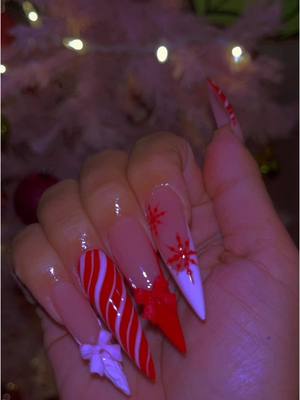 A post by @slaydclawz on TikTok caption: IT’S TIMEEEEEE 💕🎄🎀 #nails #christmasnails #pinkmas #fy Inspired by @nailssbylvurv 