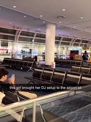 A post by @meowycake on TikTok caption: i love her ‼️ #fyp #ravetok #airport 